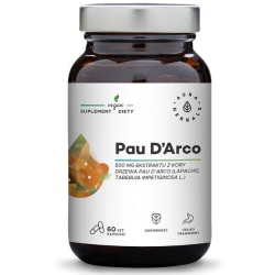 Aura Herbals Pau D'Arco ekstrakt z kory 500mg 60kapsułek cena 29,90zł