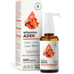 Aura Herbals Witamina ADEK dla rodziny MCT krople 50ml cena 59,90zł