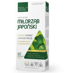 Medica Herbs Miłorząb Japoński 120mg 60kapsułek cena 18,99zł