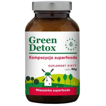 Aura Herbals Green Detox - koktajl oczyszczający proszek 90g cena 24,90zł