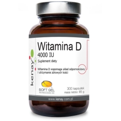 Witamina D 4000IU 300kapsułek Kenay cena 99,00zł