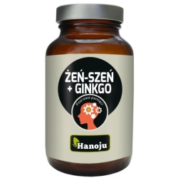 Hanoju Żeń-szeń 300mg ekstrakt + Ginkgo Biloba 200mg ekstrakt 60kapsułek PROMOCJA  cena 72,80zł