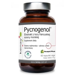 Pycnogenol® Ekstrakt z kory francuskiej sosny morskiej 60kapsułek Kenay cena 179,00zł