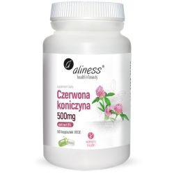 Aliness Czerwona koniczyna extract 8% 500mg 90kapsułek Vege cena 49,90zł