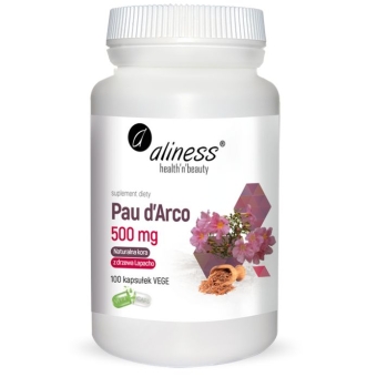 Aliness Pau d’Arco (sproszkowana kora Lapacho) 500mg 100kapsułek vege cena 34,90zł