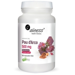 Aliness Pau d’Arco (sproszkowana kora Lapacho) 500mg 100kapsułek vege cena 34,90zł