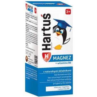Hartuś Magnez + witamina B6 3+ syrop 120ml cena 25,00zł