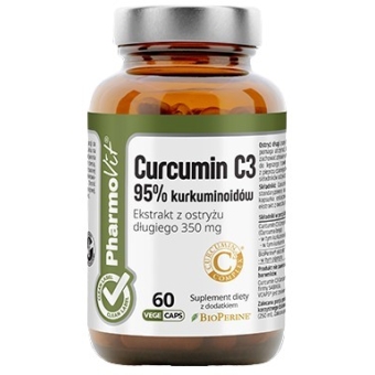 Pharmovit Clean Label Curcumin C3 95% kurkuminoidów 60kapsułek cena 56,20zł