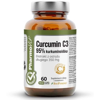 Curcumin C3 95% kurkuminoidów Clean Label 60kapsułek Pharmovit cena 64,90zł