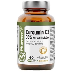 Pharmovit Clean Label Curcumin C3 95% kurkuminoidów 60kapsułek PROMOCJA  cena 49,30zł