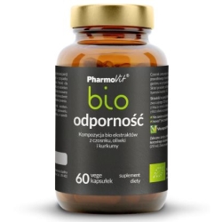 Odporność bio - Kompozycja ekstraktów bio z czosnku, oliwki i kurkumy 60kapsułek Vcaps Pharmovit cena 38,90zł