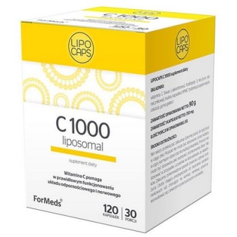 LIPOCAPS C 1000 liposomalna witamina C 120kapsułek Formeds cena 103,99zł