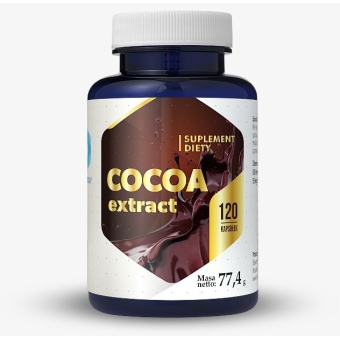 Hepatica Cocoa Extract ( wyciąg z nasion kakaowca właściwego) 120kapsułek roślinnych cena 38,90zł