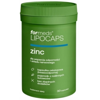 Formeds LIPOCAPS Zinc cynk 120kapsułek cena 118,99zł