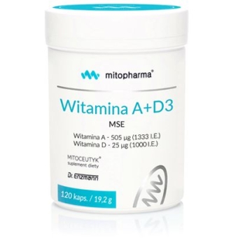 Dr Enzmann Witamina A + D3 MSE 120kapsułek Mito-Pharma cena 182,90zł