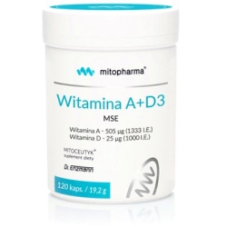Dr Enzmann Witamina A + D3 MSE 120kapsułek Mito-Pharma cena 185,00zł