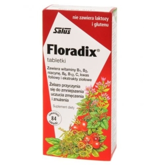 Floradix 84tabletki cena 44,39zł