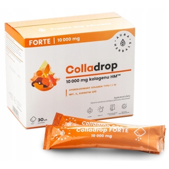 Aura Herbals Colladrop Forte Kolagen morski 10000mg 30saszetek cena 109,90zł