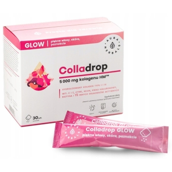 Aura Herbals Kolagen Glow Colladrop 5000mg 30saszetek PROMOCJA cena 102,90zł