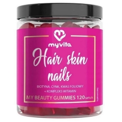 Myvita Żelki naturalne Włosy skóra paznokcie 120sztuk cena 44,90zł