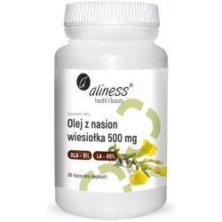 Aliness Olej z nasion wiesiołka 9%/85% 500mg 90kapsułek cena 34,90zł