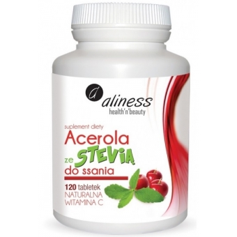 Aliness Acerola ze stevią do ssania 120 tabletek cena 32,90zł