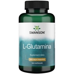 SWANSON L-Glutamina 500mg 100kapsułek cena 24,90zł
