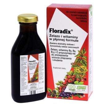Floradix żelazo i witaminy 500ml cena 69,95zł