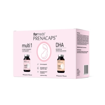 Formeds PRENACAPS Multi 1+ DHA 120kapsułek (60kapsułek + 60kapsułek) cena 79,00zł
