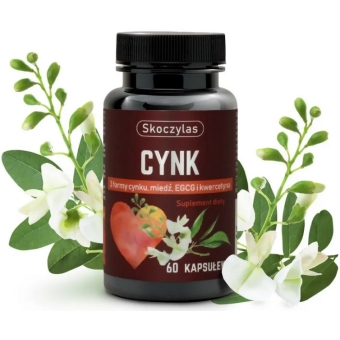 Skoczylas Cynk 3 Formy Miedź + EGCG + Kwercetyna 60kapsułek cena 55,00zł