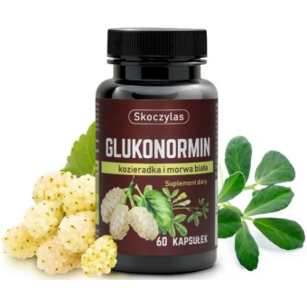 Skoczylas Glukonormin Kozieradka + Morwa + Cynamonowiec 60kapsułek cena 43,00zł