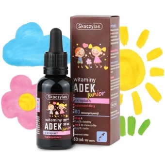 Skoczylas Witaminy ADEK Junior w kroplach 30ml cena 47,00zł