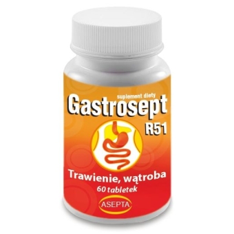 Gastrosept R51 60tabletek Asepta cena 63,90zł