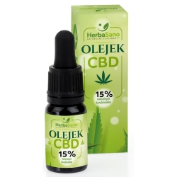 Olejek konopny CBD 15% 10ml Herbasano cena 159,00zł