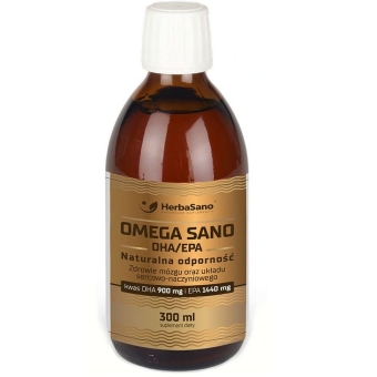 Omega Sano DHA/EPA kwasy omega-3 płyn 300ml Herbasano cena 119,00zł