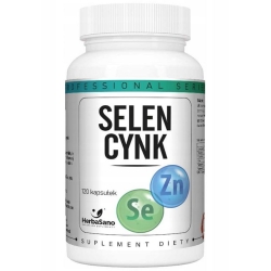 Selen + cynk 120kapsułek Herbasano cena 44,90zł