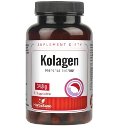 Kolagen preparat złożony 90kapsułek Herbasano cena 119,00zł