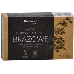 Mydło w kostce mikroorganiczne z borowiną, melasą i zbożami dla cery mieszanej 100g Probiotics cena 24,50zł