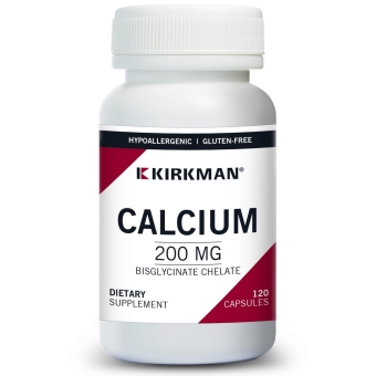 Kirkman Calcium Bisglycinate Chelate 200 mg (Hypoallergenic) 120kapsułek cena 227,90zł