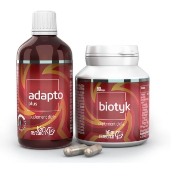 B&M ADAPTO plus liposomalny płyn 100ml + BIOTYK 90kapsułek Botanical & Medicinal Research cena 248,90zł