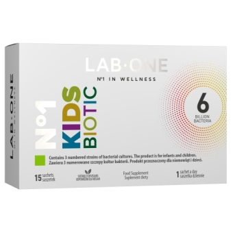 Lab One N°1 KidsBiotic proszek 15saszetek cena 65,00zł