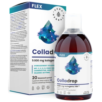 Aura Herbals Colladrop Flex Kolagen morski 5000mg płyn 500ml cena 69,90zł