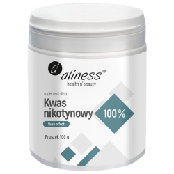 Aliness Kwas nikotynowy czysty 100% flush effect proszek 100g cena 35,00zł