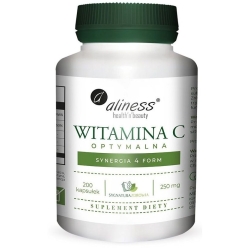 Aliness Witamina C optymalna 250mg cztery formy 200vege kapsułek cena 79,90zł