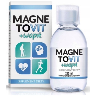 MagnetoVIT magnez + wapń w płynie 250ml Jodavita cena 61,89zł
