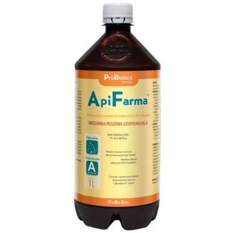 Probiotics apiFarma mieszanka paszowa uzupełniająca dla pszczół płyn1litr cena 43,00zł