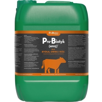 Probiotics Pro-Biotyk (em15) dla bydła, owiec i kóz 10litrów kanister cena 137,50zł