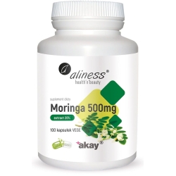 Aliness Moringa ekstrakt 500mg 100kapsułek cena 44,90zł