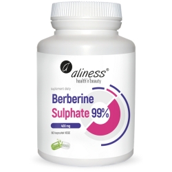 Aliness Berberyna Berberine Sulphate 99% 400mg 60vege caps cena 64,90zł