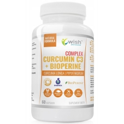 Curcumin C3 Complex kurkuma + piperyna 60kapsułek Wish Pharmaceutical cena 43,88zł